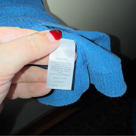 TALBOTS oversized crewneck frenchie embroidered classic sweater 3X - Picture 4 of 5